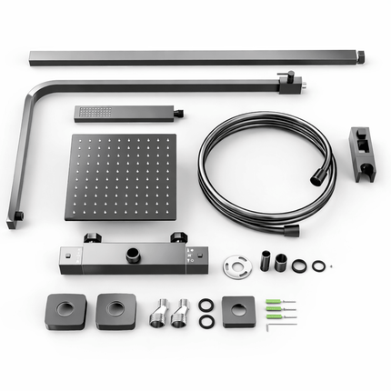 Douche pluie avec mitigeur thermostatique - Chrome - Calea
