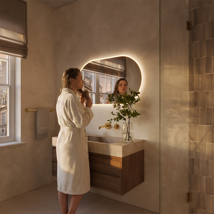 Miroir de salle de bains design avec éclairage LED - 100 cm - Genua