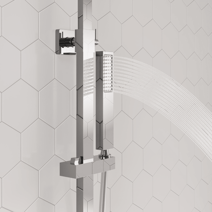 Douche à effet pluie avec mitigeur thermostatique - chrome - Sterling DS CONCEPT
