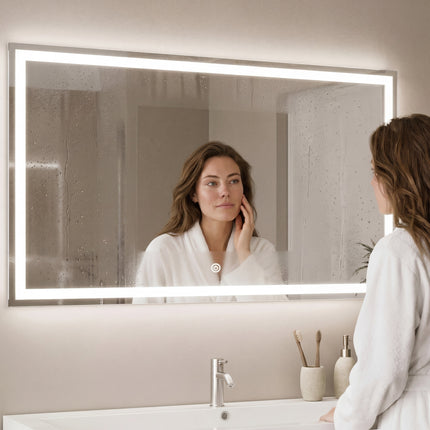 Miroir LED chauffant anti-buée - 120 cm - MEMPHIS