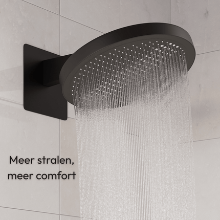 Douche encastrée design contemporain avec mitigeur thermostatique - noir mat - Angie