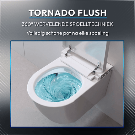 Toilettes intelligentes suspendues avec bidet intégré - blanche - Nexis