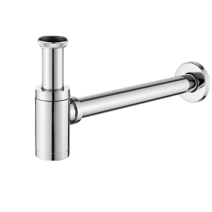 Siphon de lavabo finition chromée - Chrome - 4,4 cm