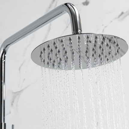 Douche à effet pluie avec mitigeur thermostatique - chrome - 27,7 cm - Ariël
