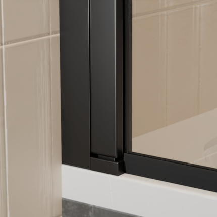 Paroi de baignoire avec revêtement Nano - Noir - 100 cm - Palmas