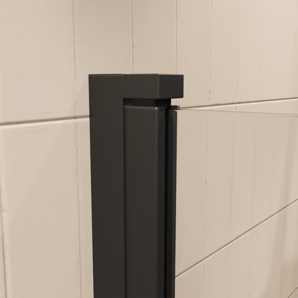 Paroi de baignoire pivotante avec revêtement Nano - Noir - 80 x 140 cm - Palmas