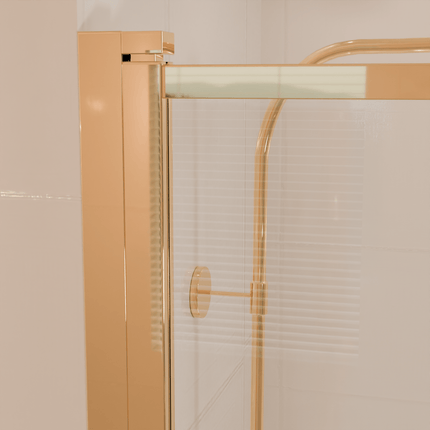 Paroi de baignoire pivotante avec revêtement Nano - Or brillant - 80 x 140 cm - Salvador
