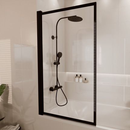 Paroi de baignoire avec revêtement Nano - Noir - 80 x 140 cm - Salvador