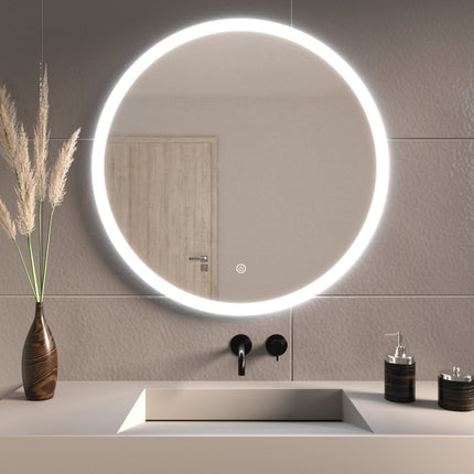 Miroir de salle de bain LED avec fonction anti-buée - 80 cm - BOSTON