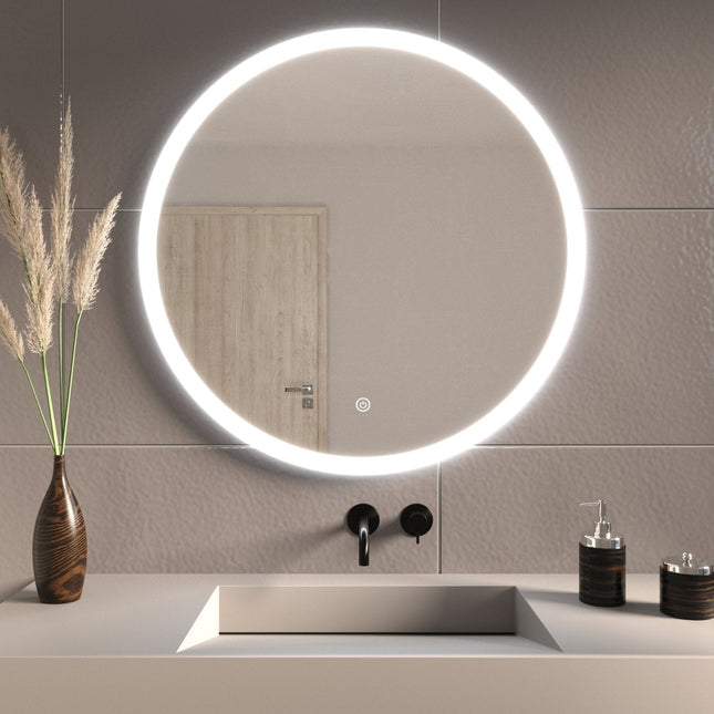 Miroir de salle de bain LED avec fonction anti-buée - 80 cm - BOSTON