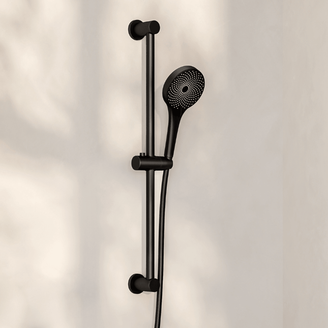 Ensemble douchette avec barre coulissante réglable - noir mat - DS CONCEPT