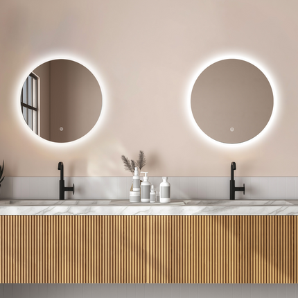 Miroir salle de bain anti-buée avec éclairage LED réglable - 60 cm - CHICAGO