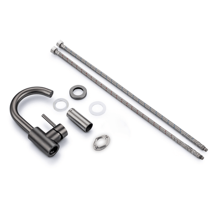 Robinet de lavabo Gun Metal avec bec orientable 180° - CHLOÉ
