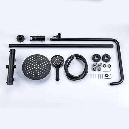 Douche de tête à effet pluie avec mitigeur thermostatique et douchette multifonction - Cooper
