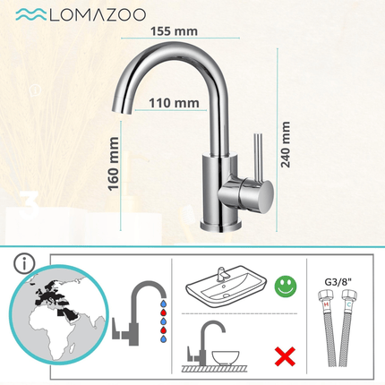 Robinetterie de lavabo élégante avec technologie SilkTouch® - DS CONCEPT