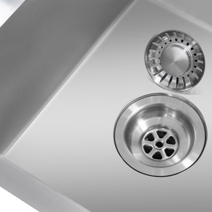 Évier de cuisine fonctionnel avec système anti-déchets - Acier inoxydable - 40x40 - Cyllene