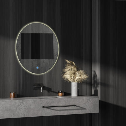 Miroir de salle de bains avec éclairage LED et fonction anti-buée - 80 cm - DALLAS