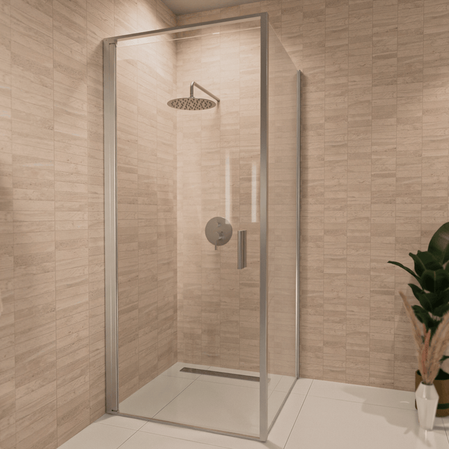 Cabine de douche avec traitement Nano - Chrome - 90 cm - Bogota