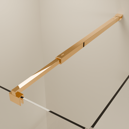 Cabine de douche sans profilé avec porte pivotante - Or brillant - 90 x 200 cm - Cali