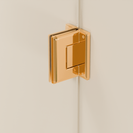 Cabine de douche sans profilé avec porte pivotante - Or brillant - 90 x 200 cm - Cali