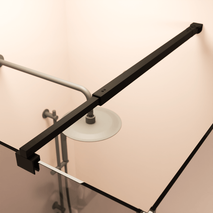 Cabine de douche sans profilé avec porte pivotante - Noir - 90 x 200 cm - Cali