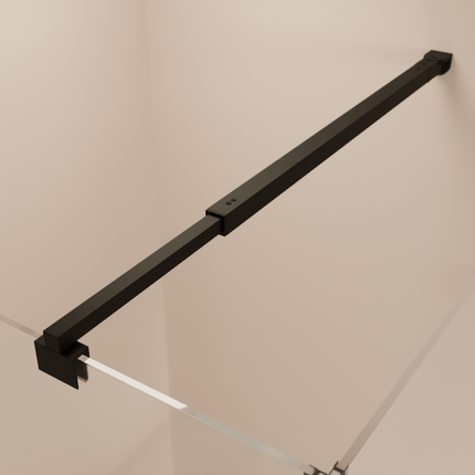 Cabine de douche sans profilé avec porte pivotante - Noir - 90 cm - Cali