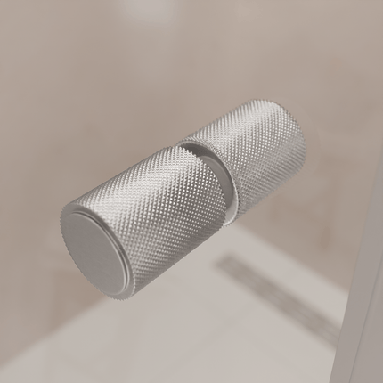 Cabine de douche avec porte battante - Chrome - 90 cm - Medellin