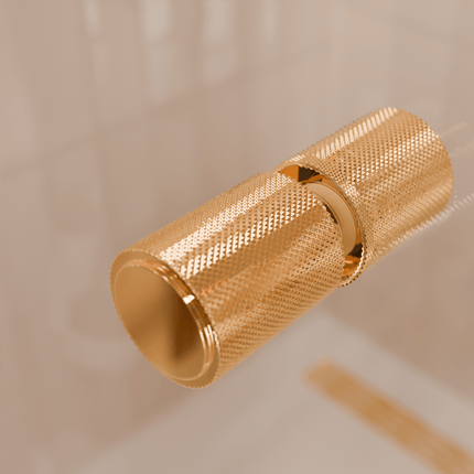 Cabine de douche moderne avec porte pivotante - Or brillant - 90 cm - Medellin