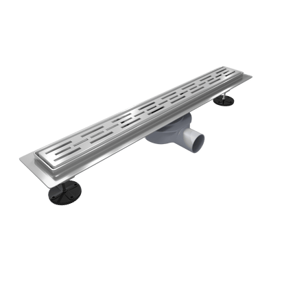 Caniveau de douche performance avec filtre anti-cheveux - acier inoxydable brossé - 70 cm