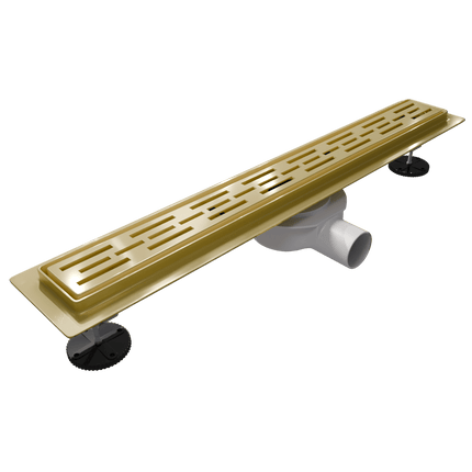Caniveau de douche en acier inoxydable finition dorée - Or - 80 cm - DS CONCEPT