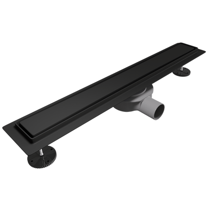Caniveau de douche design avec grille réversible - Noir mat - 70 cm - DS CONCEPT