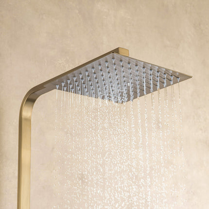 Douche pluie avec mitigeur thermostatique - Or - Étoile
