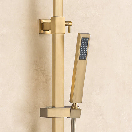 Douche pluie avec mitigeur thermostatique - Or - Étoile