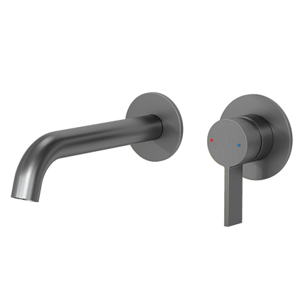 Mitigeur lavabo encastré finition Gun Metal - Gaia