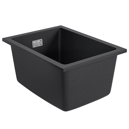 Évier en granit robuste avec siphon double connexion - 30x40 cm - Isco