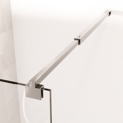 Paroi de douche avec revêtement Nano - Chrome - 60 cm - Lima