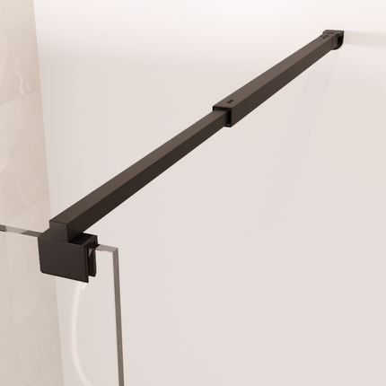 Paroi de douche avec traitement Nano - Noir - 60 cm - Lima