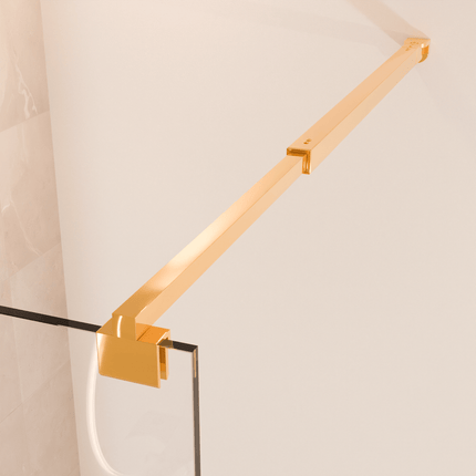 Paroi de douche avec traitement Nano - Or brillant - 90 x 200 cm - Lima