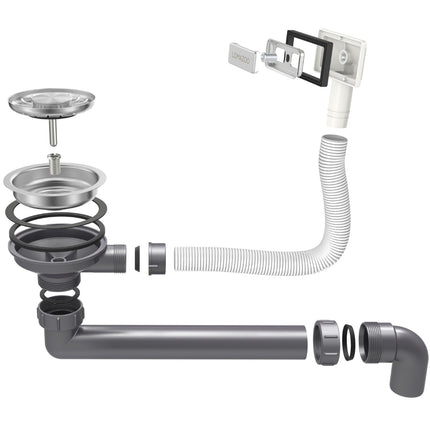 Évier à poser avec cuve profonde - Acier inoxydable - 34x45 - Jack