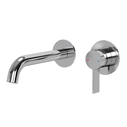 Mitigeur lavabo encastré design épuré avec vasque - chromé - KEPLER