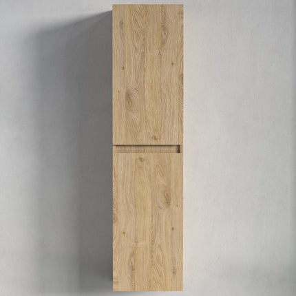 Colonne de rangement suspendue avec fermeture douce - chêne clair - 35 cm - Marbella