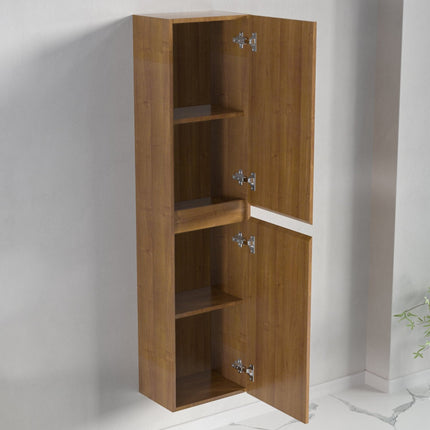 Armoire colonne design sans poignées - chêne chaud - 35 cm - Marbella