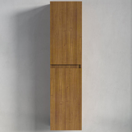 Armoire colonne design sans poignées - chêne chaud - 35 cm - Marbella