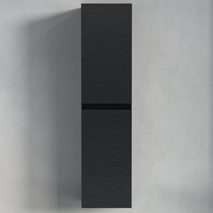 Armoire colonne suspendue finition chêne noir - 35 cm - Marbella