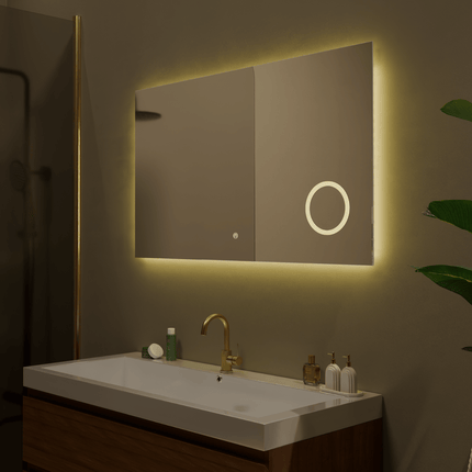 Miroir de salle de bain anti-buée avec éclairage LED modulable - 100 x 60 cm - Marseille