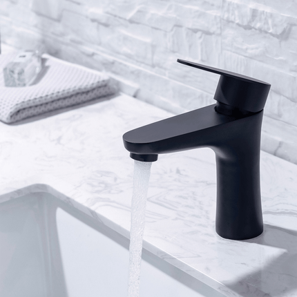 Mitigeur lavabo design moderne finition noire mate - Mary