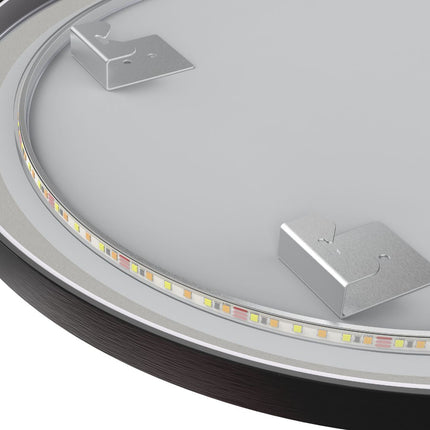 Miroir de salle de bain avec éclairage LED et fonction anti-buée - noir - 60 cm - DS CONCEPT