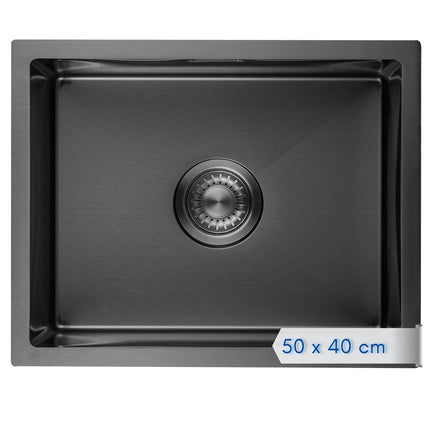 Évier de cuisine en acier inoxydable finition Onyx - 50x40 - DS CONCEPT