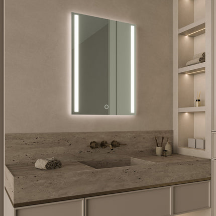 Miroir de salle de bains LED réglable avec fonction anti-buée - 60 cm - Phoenix
