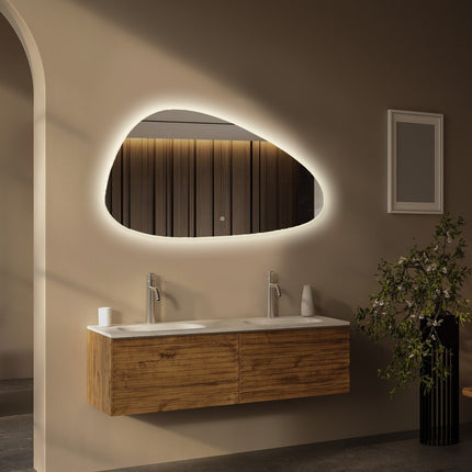 Miroir de salle de bain LED avec éclairage réglable - 120 x 75 cm - Sevilla